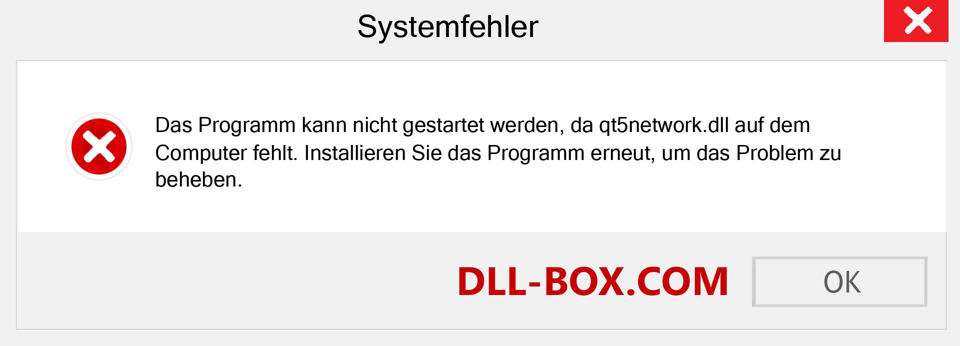 qt5network.dll-Datei fehlt?. Download für Windows 7, 8, 10 - Fix qt5network dll Missing Error unter Windows, Fotos, Bildern